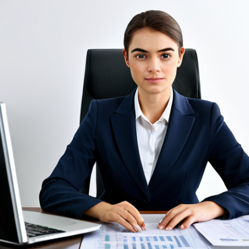 **

"A professional female accountant in a modest business suit, working on a computer at her desk, surrounded by financial documents and graphs, fully clothed, appropriate attire, safe for work, perfect anatomy, correct proportions, natural pose, professional office environment, high quality, well-formed hands, proper finger count, natural body proportions, professional."

**