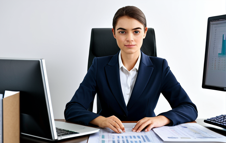 **
"A professional female accountant in a modest business suit, working on a computer at her desk, surrounded by financial documents and graphs, fully clothed, appropriate attire, safe for work, perfect anatomy, correct proportions, natural pose, professional office environment, high quality, well-formed hands, proper finger count, natural body proportions, professional."
**