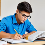전산세무회계 독학으로 합격하기 - **

A focused student, fully clothed in casual attire, studying at a desk filled with textbooks and ...