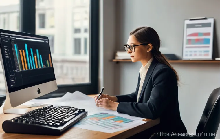 전산세무회계와 회사 내 역할 분석 - **Image Prompt: The Evolution of Accounting – From Ledger to Cloud**
    A split-scene image. On the...