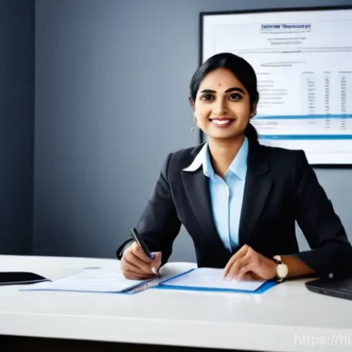 전산세무회계 고급 자격증 취득 준비 - **Prompt:** A confident, intelligent Indian professional in their late 30s (male or female), dressed...