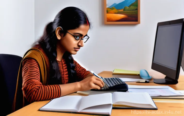 전산세무회계 고급 자격증 취득 준비 - **Prompt:** A confident, intelligent Indian professional in their late 30s (male or female), dressed...